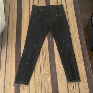J Brand distressed black jeans